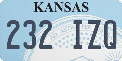 KS license plate 232IZQ