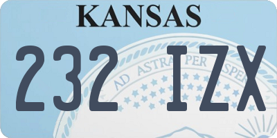 KS license plate 232IZX