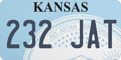 KS license plate 232JAT