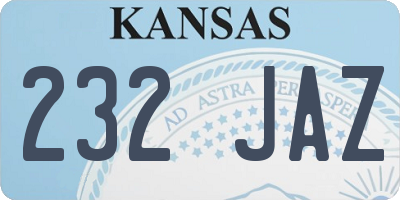 KS license plate 232JAZ