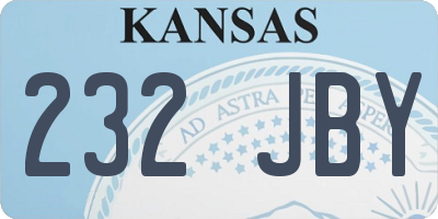 KS license plate 232JBY