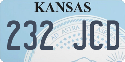 KS license plate 232JCD