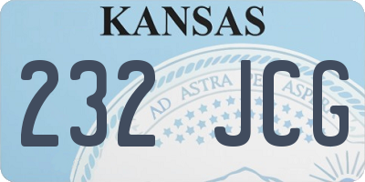 KS license plate 232JCG