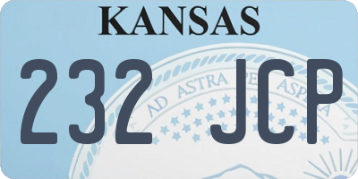 KS license plate 232JCP