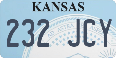 KS license plate 232JCY