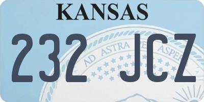 KS license plate 232JCZ