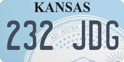 KS license plate 232JDG