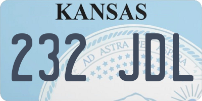 KS license plate 232JDL