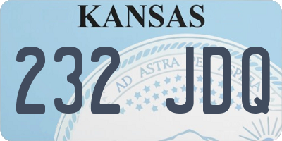 KS license plate 232JDQ