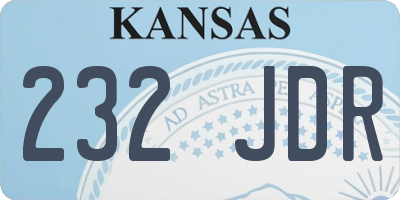 KS license plate 232JDR