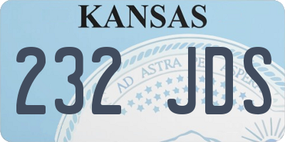 KS license plate 232JDS