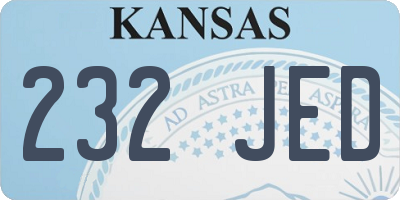 KS license plate 232JED