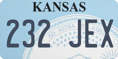 KS license plate 232JEX