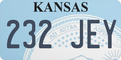 KS license plate 232JEY