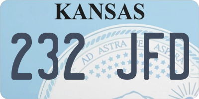 KS license plate 232JFD