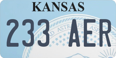 KS license plate 233AER