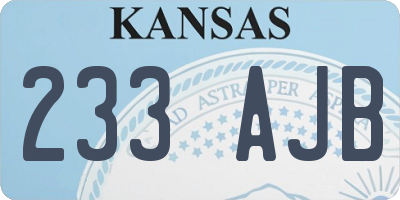 KS license plate 233AJB