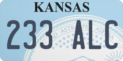 KS license plate 233ALC