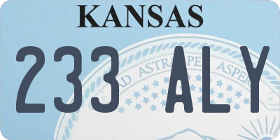 KS license plate 233ALY