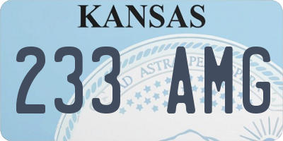 KS license plate 233AMG