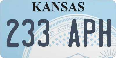 KS license plate 233APH