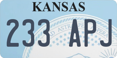 KS license plate 233APJ