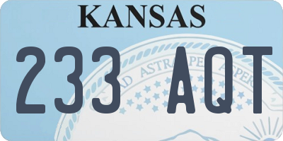 KS license plate 233AQT