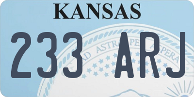 KS license plate 233ARJ