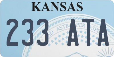 KS license plate 233ATA