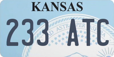 KS license plate 233ATC