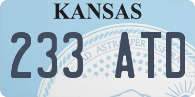 KS license plate 233ATD