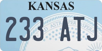 KS license plate 233ATJ