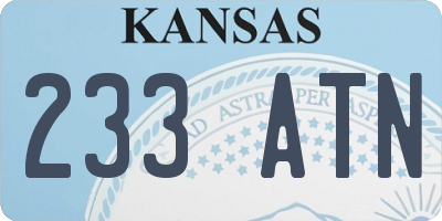 KS license plate 233ATN
