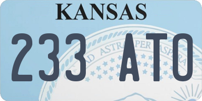 KS license plate 233ATO