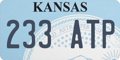 KS license plate 233ATP