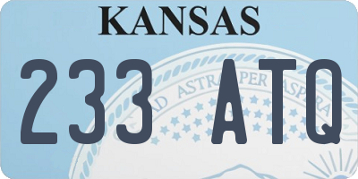 KS license plate 233ATQ