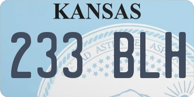 KS license plate 233BLH