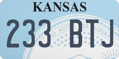 KS license plate 233BTJ