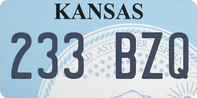 KS license plate 233BZQ