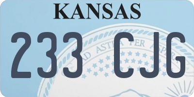 KS license plate 233CJG