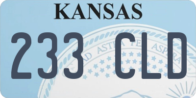 KS license plate 233CLD
