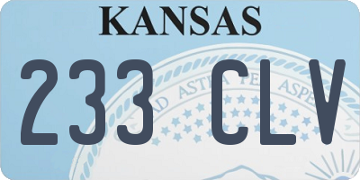 KS license plate 233CLV