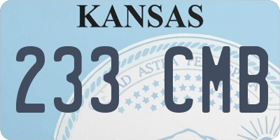 KS license plate 233CMB