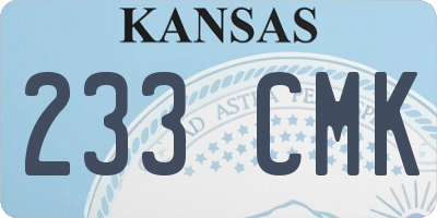 KS license plate 233CMK