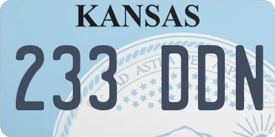 KS license plate 233DDN