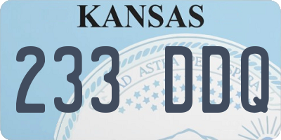 KS license plate 233DDQ