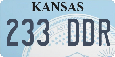 KS license plate 233DDR