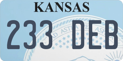 KS license plate 233DEB