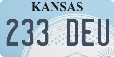 KS license plate 233DEU