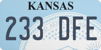 KS license plate 233DFE